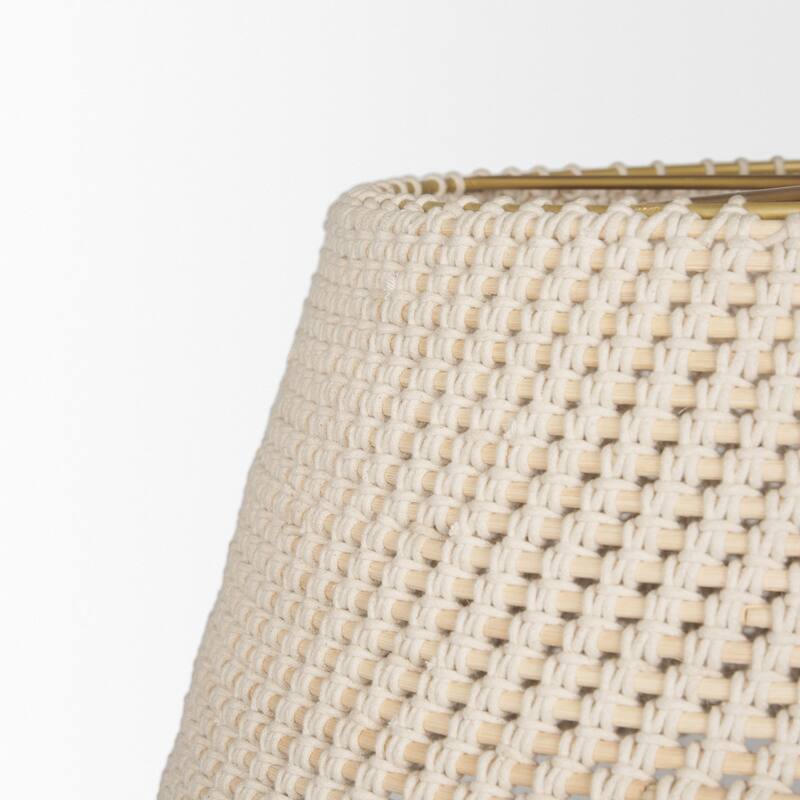 Tosha 1-Light Tapered Cotton Rope Drum Pendant