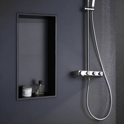 Stainless Steel Rectangular Shower Niche, Bathroom Hardware Recessed Shelf 24,5" x 12,5"