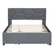 preview thumbnail 7 of 21, Comfortable Upholstered Platform Bed with Stylish Headboard and Extra Trundle
