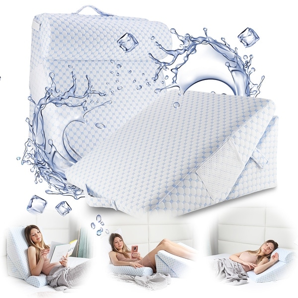 Avana Wavy Memory Foam Contoured Bed Wedge Acid Reflux Pillow