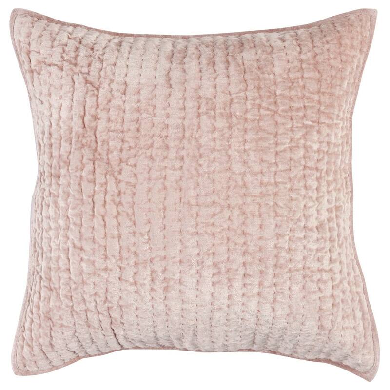 Dimitry Rayon Velvet Sham by Kosas Home - Bliss Pink - Euro Square