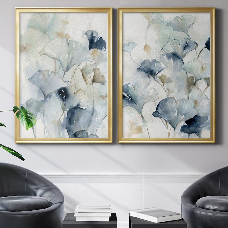 Indigo Ginkgo I Premium Framed Print - Ready to Hang - Multi-Color