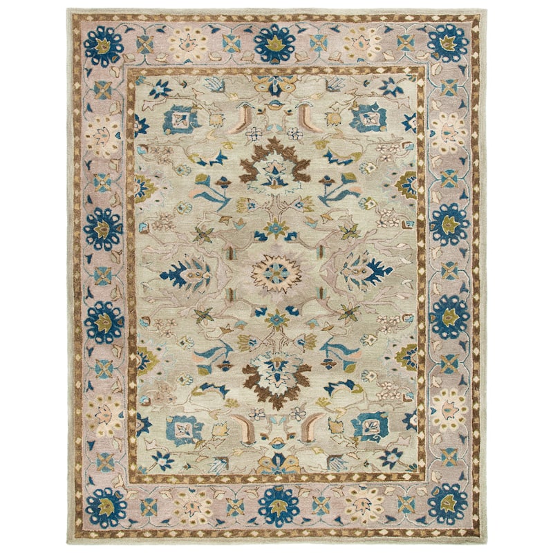 SAFAVIEH, Handmade Anatolia Patricie Traditional Oriental Hand-spun Wool Rug - 8' x 10' - Ivory/Beige