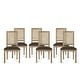 preview thumbnail 39 of 58, Regina French Country Wood and Cane Upholstered Dining Chair (Set of 6) by Christopher Knight Home