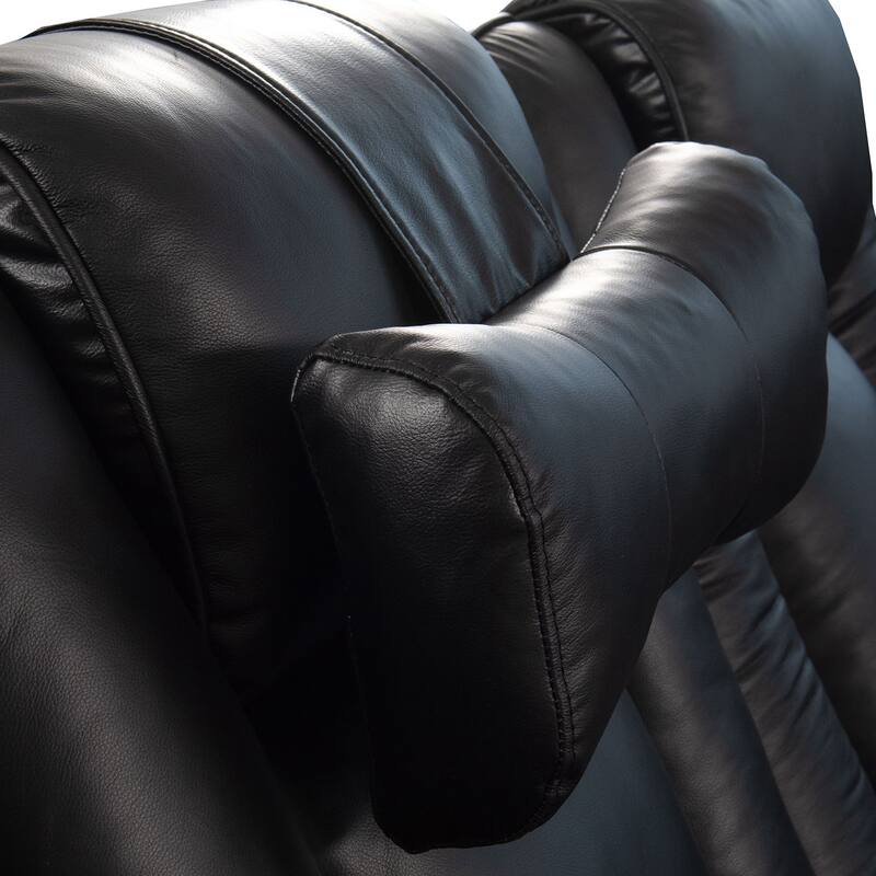 Octane Seating Contoured Recliner Pillow - Black Leather