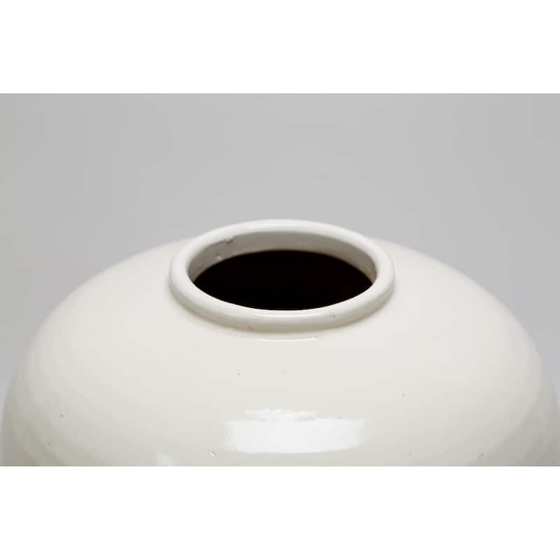 Artissance 10" Creamy White Round Pot - 13.3" L x 13.3" W x 10.2" H