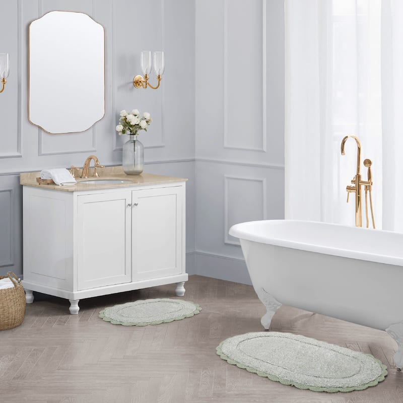 Laura Ashley Eloise Crochet Border Bath Mat