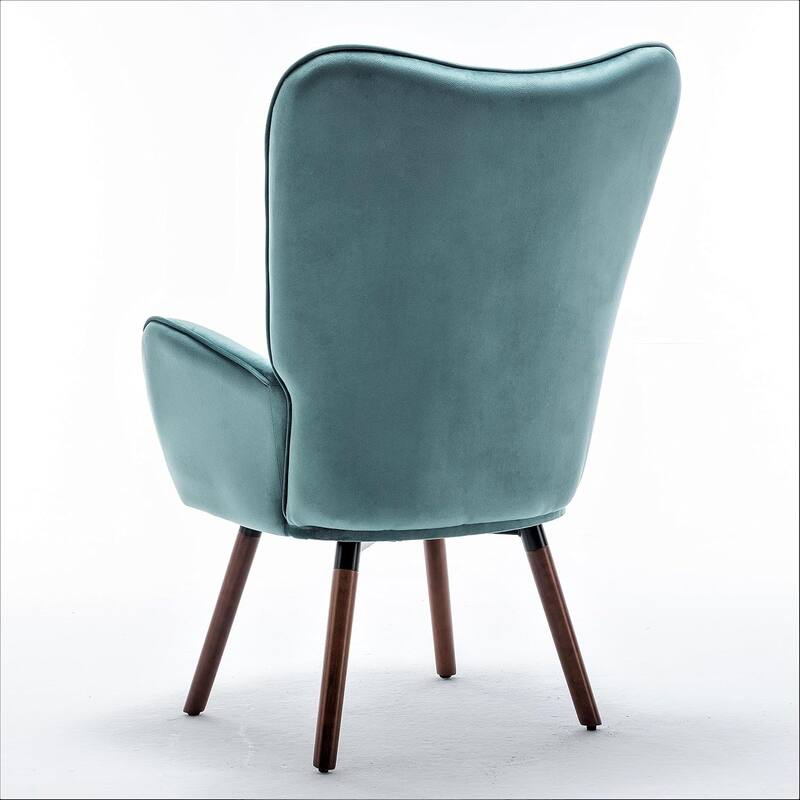 Kreedence 26.38" W Microfiber Accent Chair with Wing Back Design