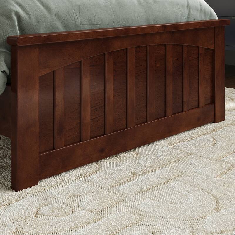 Becket Solid Wood Low Profile Platform Bed with Matching Footboard