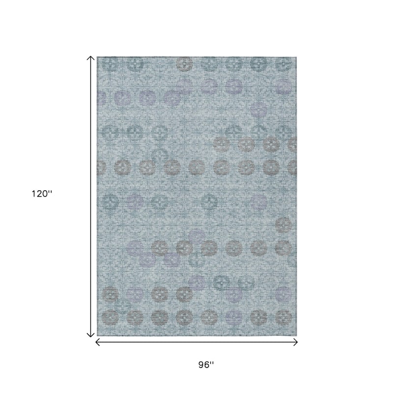 HomeRoots Geometric Transitional Rectangle Outdoor Rug