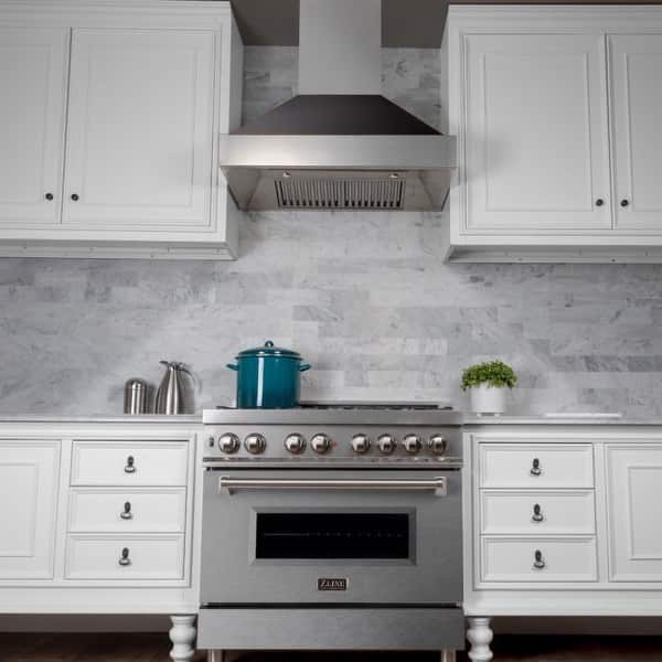 Zline 30 Durasnow Finish Range Hood With Oil Rubbed Bronze Shell Overstock 29118186