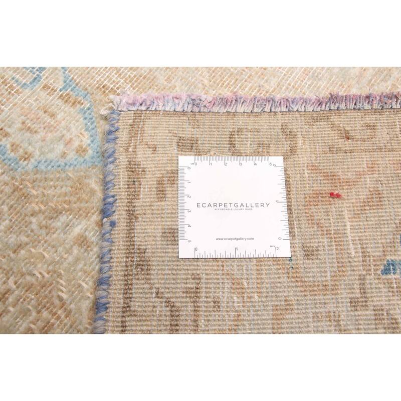 ECARPETGALLERY Hand-knotted Antalya Vintage Beige Wool Rug - 2'9 x 9'6