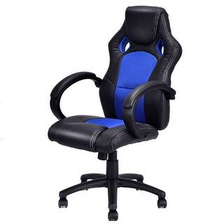 Costway High Back Race Car Style Bucket Seat Office Desk Chair Gaming Blue Quick View Costway High Back Race Car Style Bucket Seat Office Desk Chair Gaming Blue Quick View