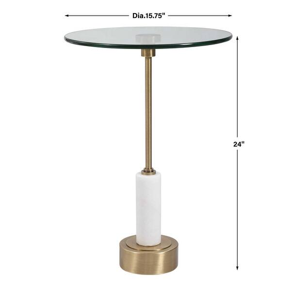 Uttermost Portsmouth 16" Round Modern Industrial Chair Side Accent