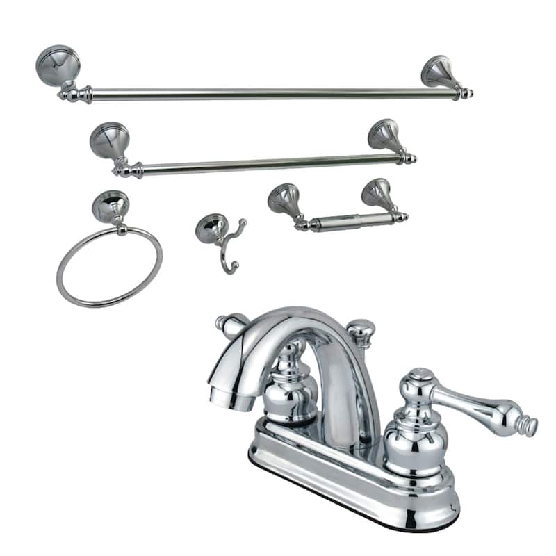 Kingston Brass 1.2 GPM Deck Mounted Centerset Bathroom Faucet with - Polished Chrome