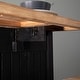 preview thumbnail 4 of 9, SEI Furniture Copper Grove Berhill Black Wood Kitchen Island and Stool 3-piece Set
