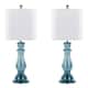 Option Lt. Blue Seeded Glass/Polished Nickel/White Linen