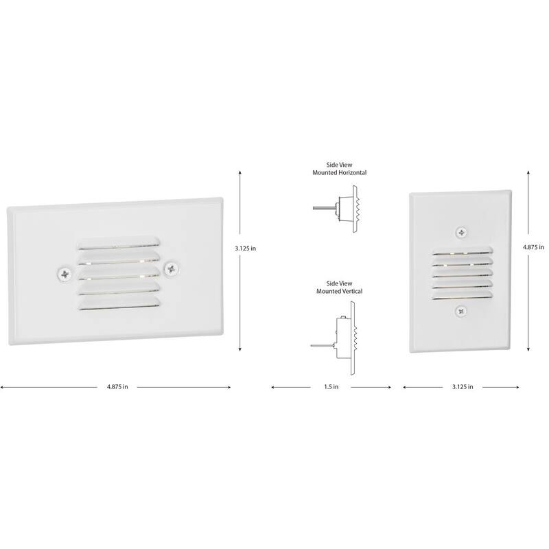 4.5-Watt 3000K Satin White Integrated LED Wall or Step Light - Small