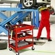preview thumbnail 4 of 5, Service Tool Cart Tool Organizers 3-Tray Rolling Utility Cart Trolley