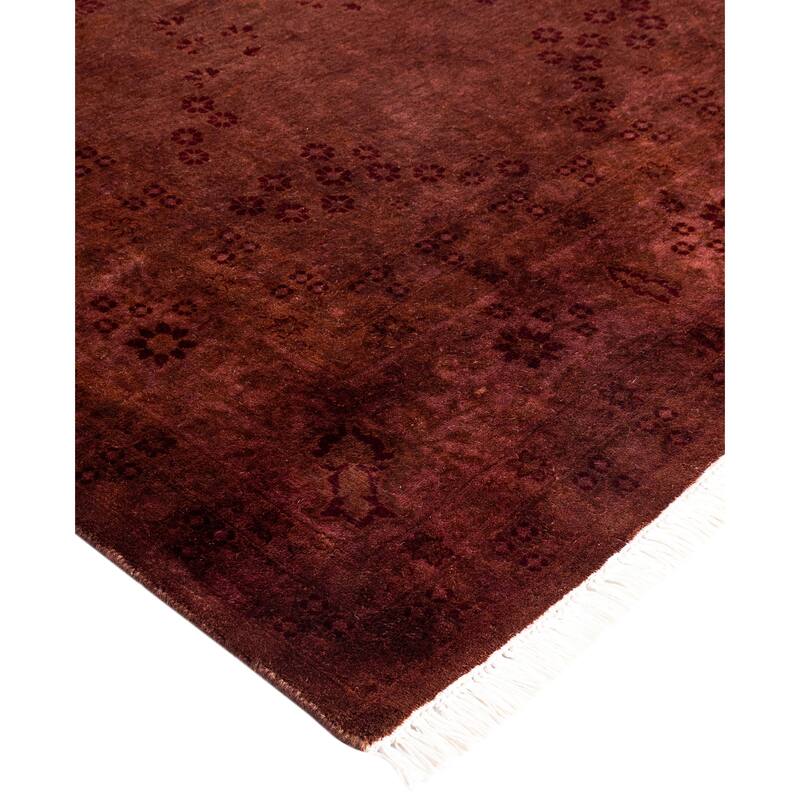 Overdyed One-of-a-Kind Hand-Knotted Area Rug - Brown - 6' 3" x 9' 6"