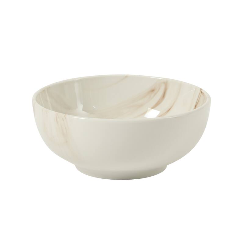 Gibson Home Cloudlight 12 Piece Plates and Bowls Dishes - Decorated Porcelain Ceramic Dinnerware Set - Service for 4