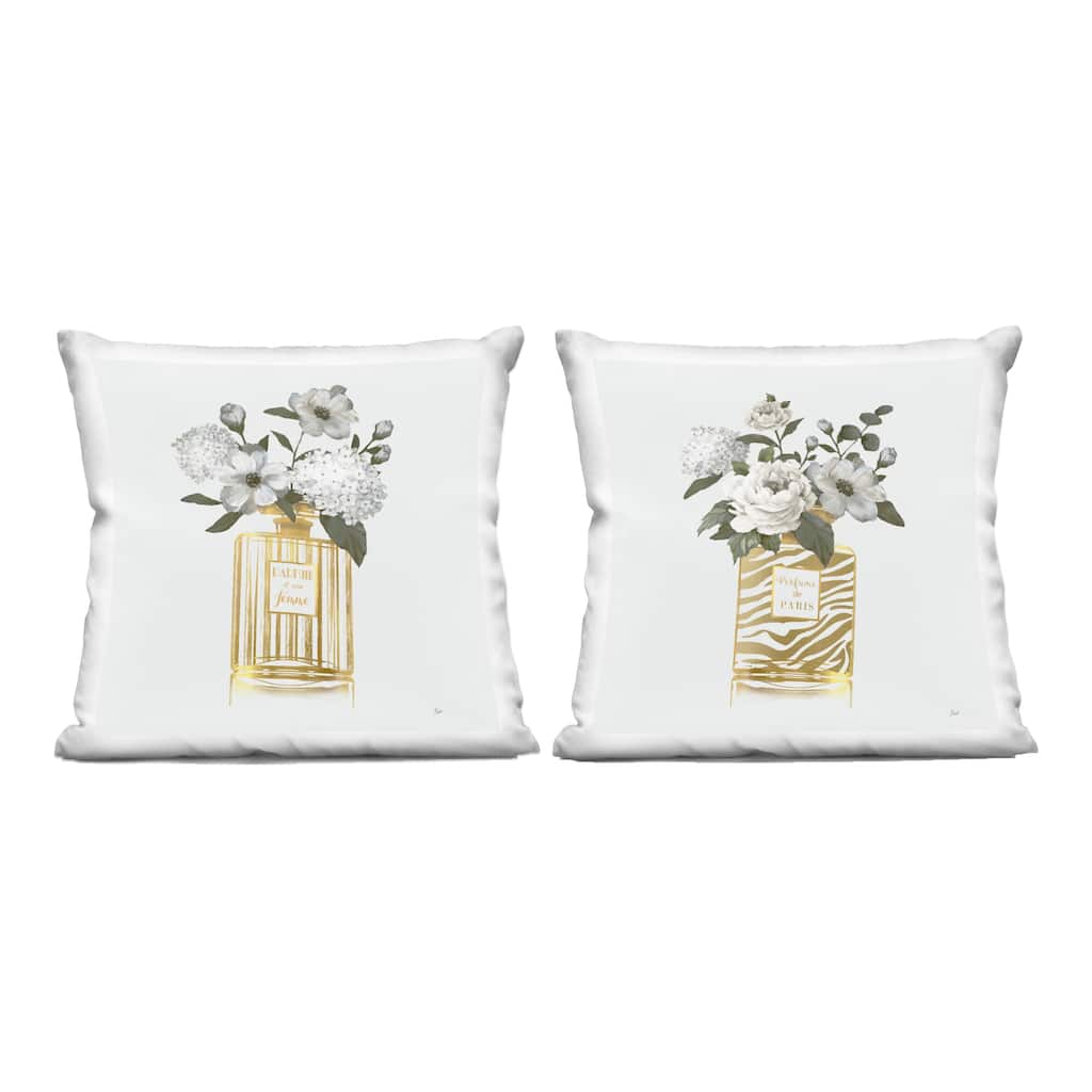 Stupell Glam Detailed Perfume Bouquets Decorative Printed Throw Pillow Design by Nan (Set of 2)
