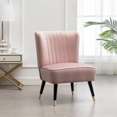 Contemporary Velvet Upholstered Accent Chair, for Living Room