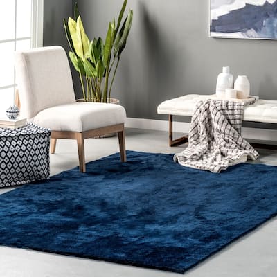 Nuloom Loni SuperiorWash Solid Machine Washable Shag Area Rug