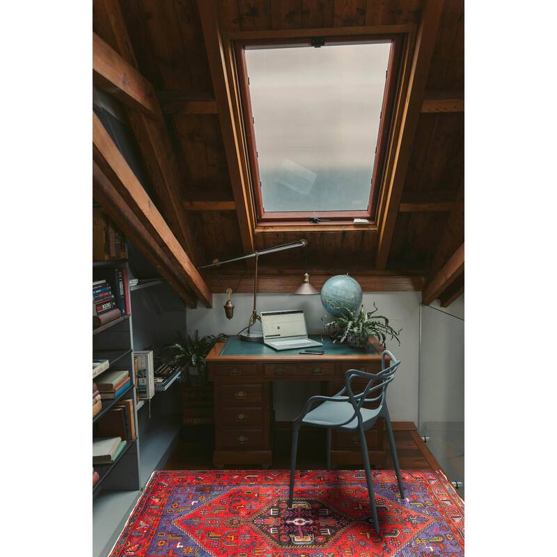 ECARPETGALLERY Hand-knotted Andelz Red Wool Rug - 4'9 x 7'5