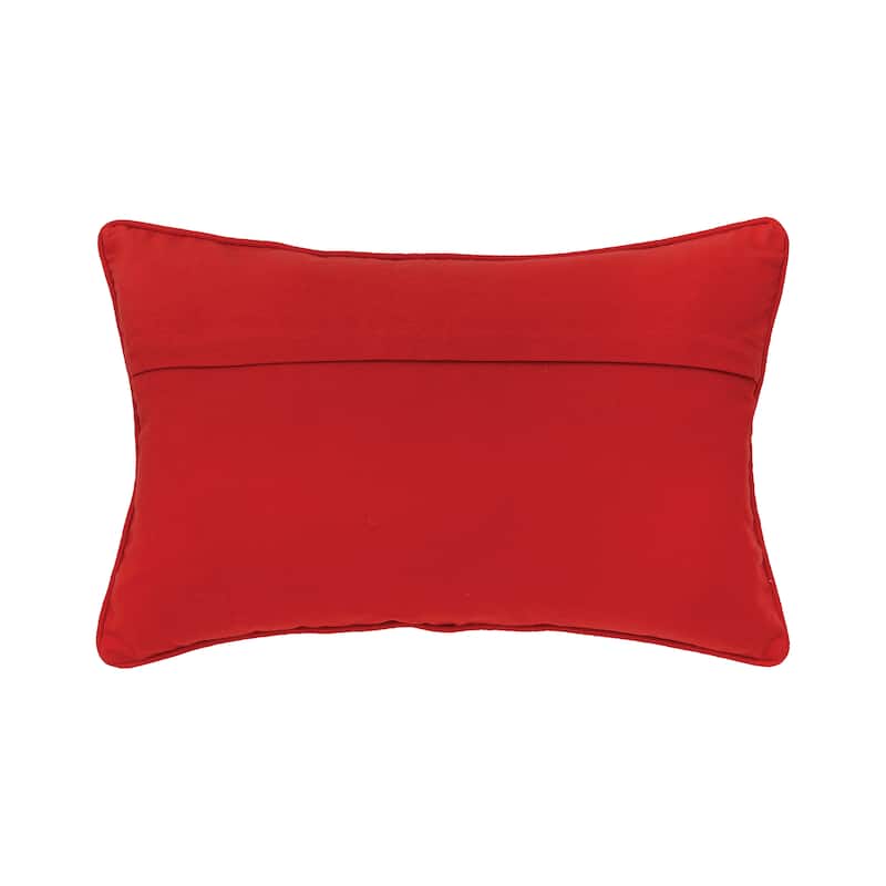 Be Merry Cardinal 14" x 22" Printed and Embroidered Throw Pillow