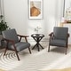 preview thumbnail 3 of 14, Gymax Set of 2 Accent Chair Leathaire Leisure Armchair w/ Rubber Wood
