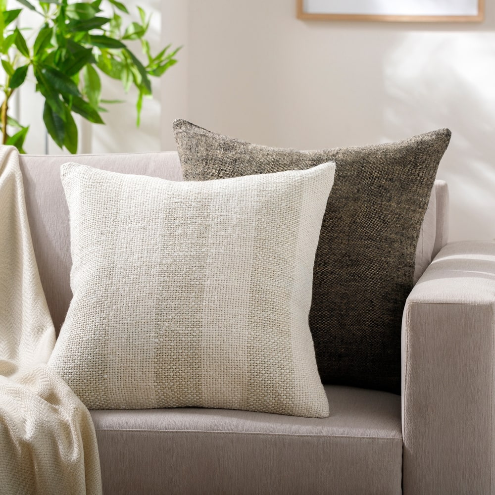 Rudy Farmhouse Stripe Accent Pillow