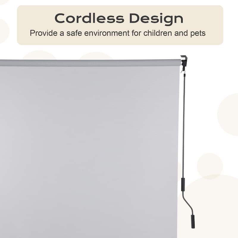 Aoodor 5% Openness Cordless Solar Fabric Roller Shade, 95% UV Protection Blinds