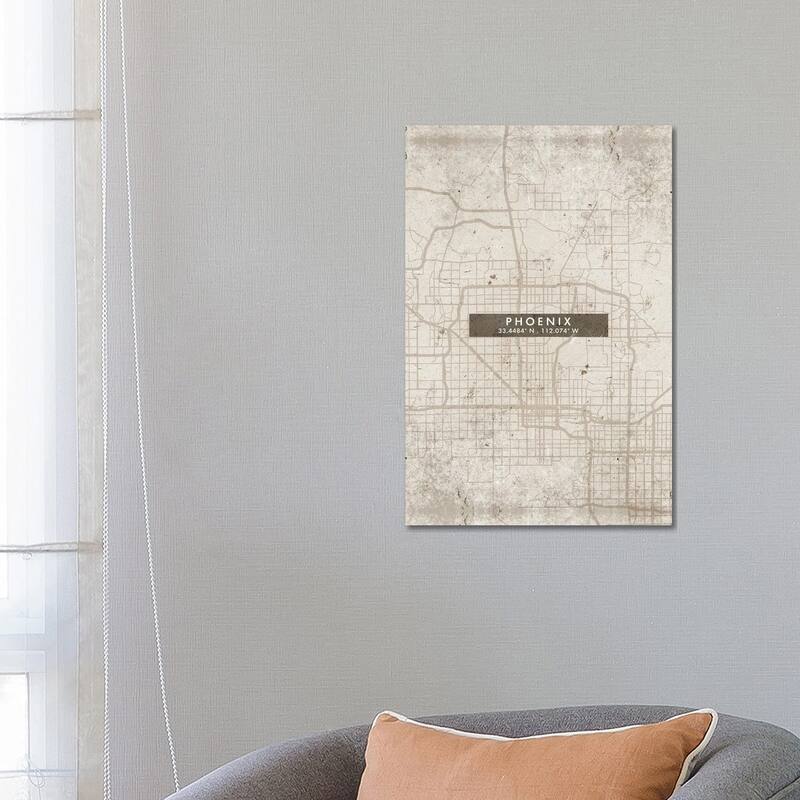 iCanvas "Phoenix, Arizona" by WallDecorAddict Canvas Print - 26x18x1.5