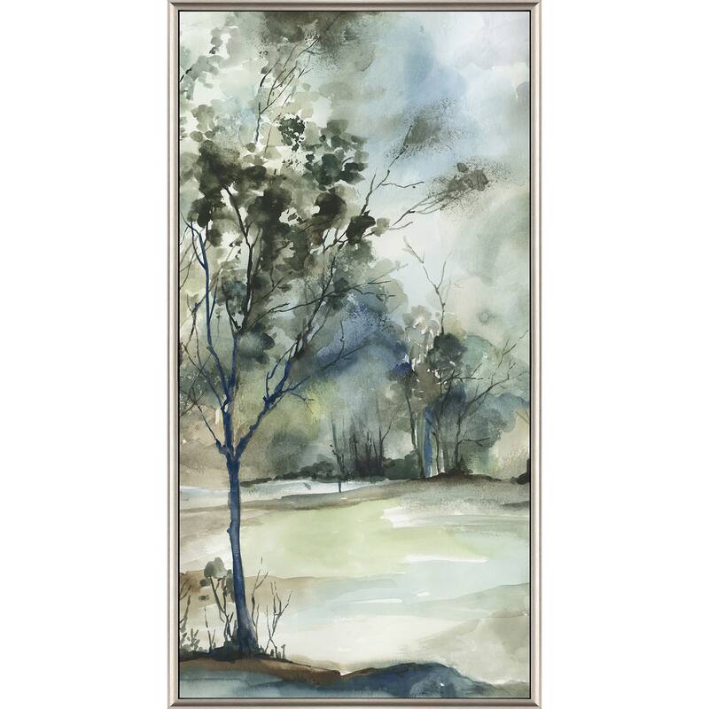 Forest Grove I - Giclee on Canvas - 62 X 32 X 3 - Plastic - Silver