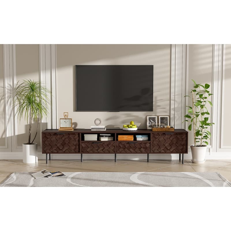 TV Stand Entertainment with Drawers, Side Cabinet Storage Cabinet Media Console Cabinet for Living Room