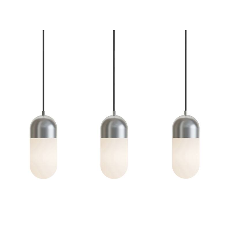 AFX IRVP05LAJUDLNR3 Irvine 36" Wide LED Multi Light Pendant - Satin Nickel