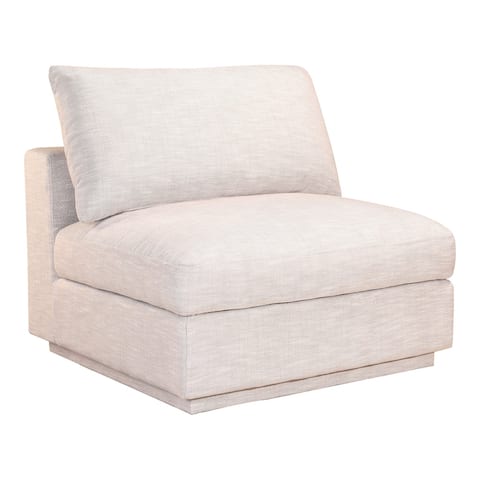 Aurelle Home Jimmie Soft Linen Modular Slipper Chair - 34.25"x 38.25" x 37.75"