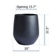preview thumbnail 17 of 28, DreamPatio La Mirada 1-piece Fiberstone Tapered Planter for Indoor/Outdoor 20x20x21.5 - Black
