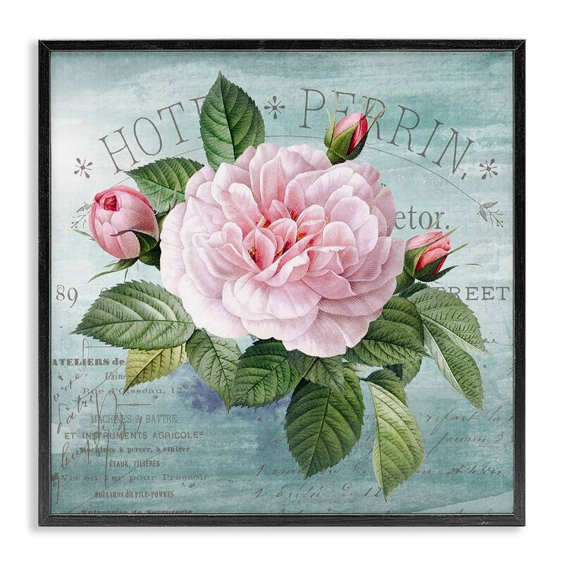 Stupell Bright & Rustic Tropical Bloom Framed Giclee Art Design By Susan Arnot - 12 x 12 - Black