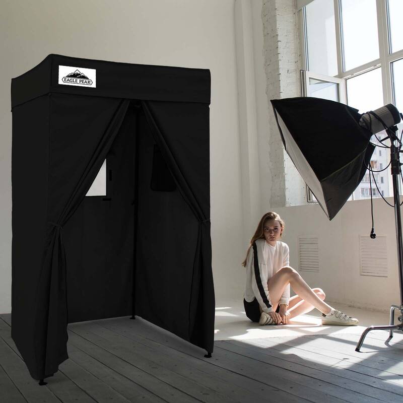 EAGLE PEAK Flex Compact 4x4 Pop-up Canopy Changing Room, Portable Privacy Dressing Room - Black