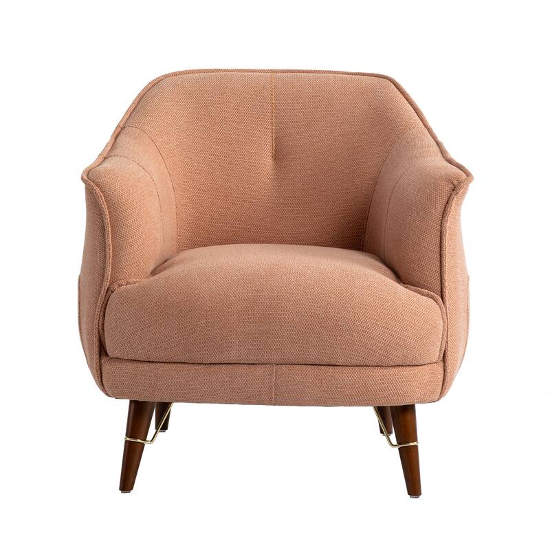 XINMICS Mid-Century Modern Accent Chair, Tufted Upholstered Armchair for Living Room, Bedroom, Set of 2