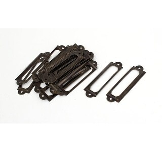 Office Library 60x17mm File Drawer Tag Frame Label Holder Bronze Tone ...