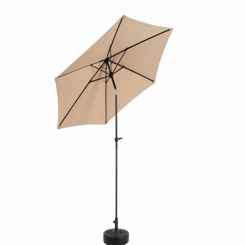 9FT Patio Umbrella with Push Button Tilt and Crank(Base Not Included)