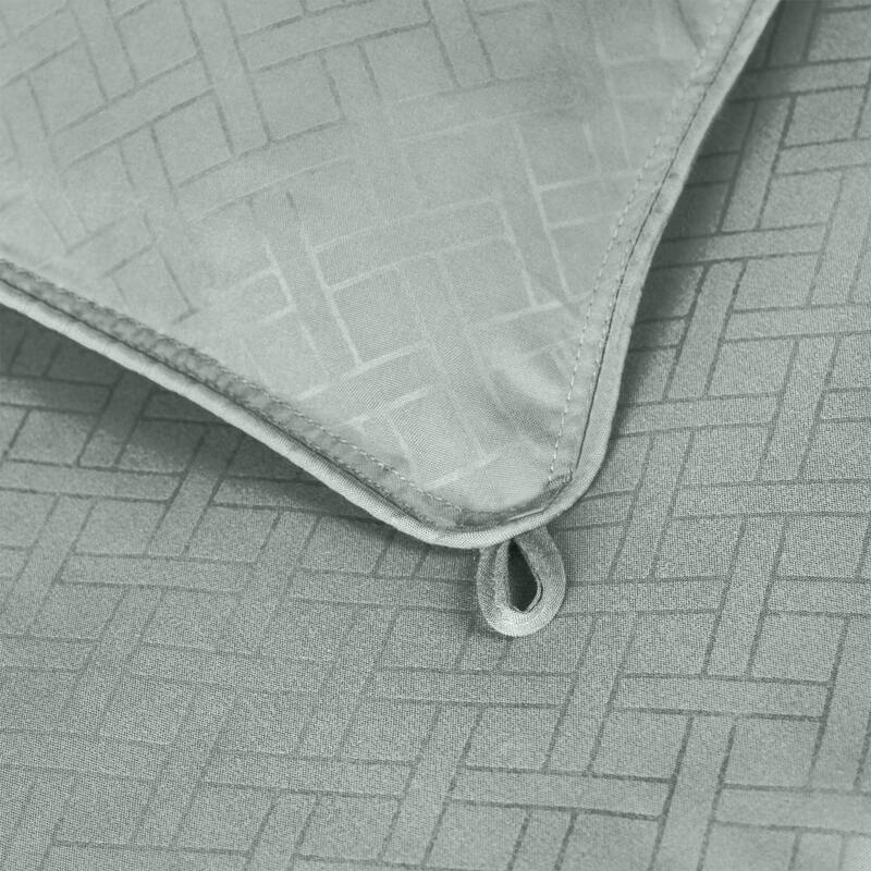 Superior Monochrome Basketweave Microfiber Down Alternative Comforter