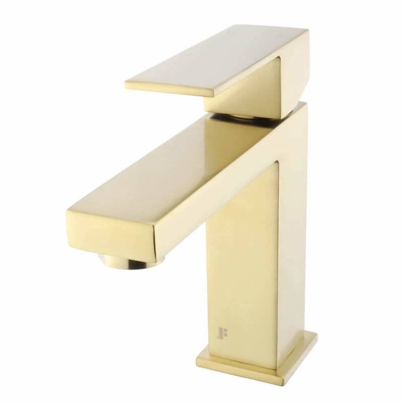 Fine Fixtures Modern Single Hole Bathroom Sink Faucet with Pop-up Drain and Strainer Basket