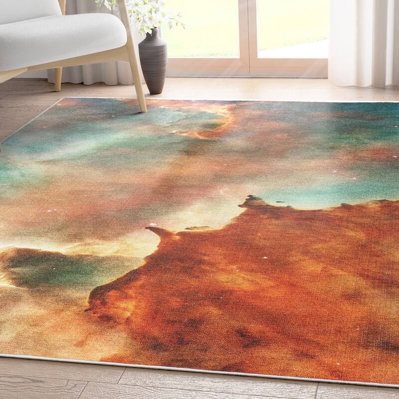 Well Woven Celestial Space Modern Abstract Kids Rug - 5' 3" x 7' 3" - Carina Multi Color