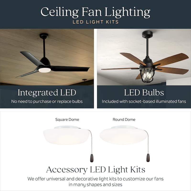 48 Inch Volos 3 Blade Indoor Ceiling Fan in Champagne Bronze with Matte White Blades