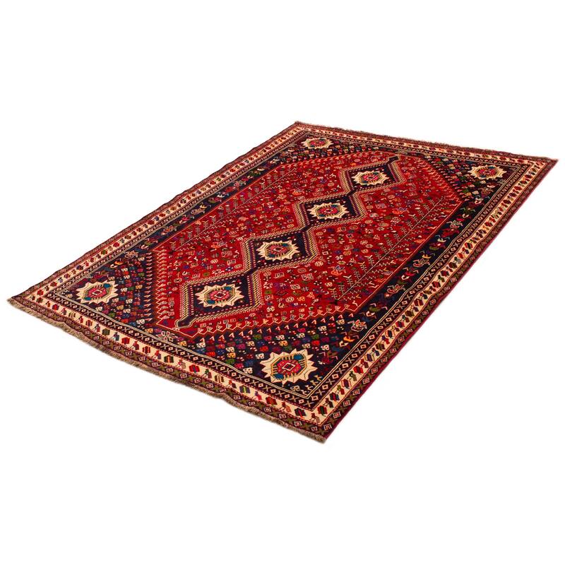 ECARPETGALLERY Hand-knotted Melis Red Wool Rug - 6'11 x 9'6