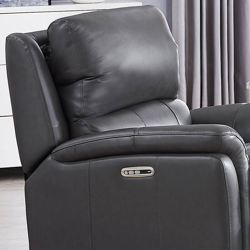 Hydeline Erindale Zero Gravity Power Recline and Headrest Top Grain Leather Recliner